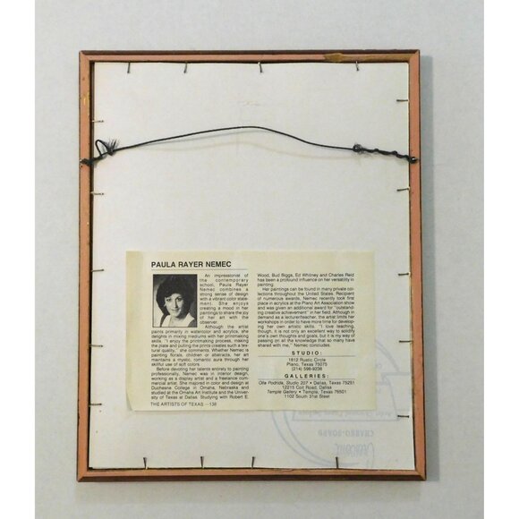 Paula Rayer Nemec Print Girl With Balloons Signed Numbered 56/1000 Gold Frame - Picture 4 of 5